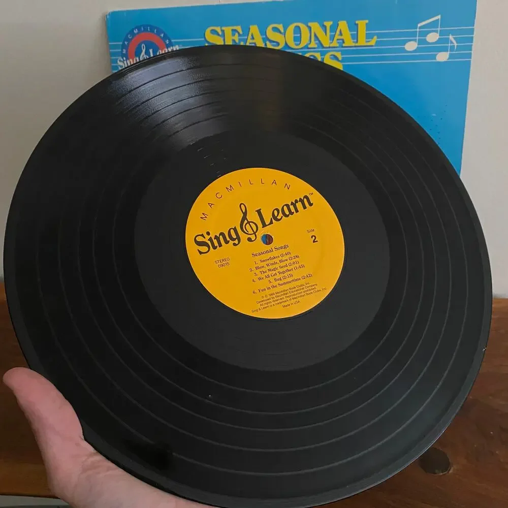 Vintage 1989 Seasonal Songs Sing & Learn Vinyl Record